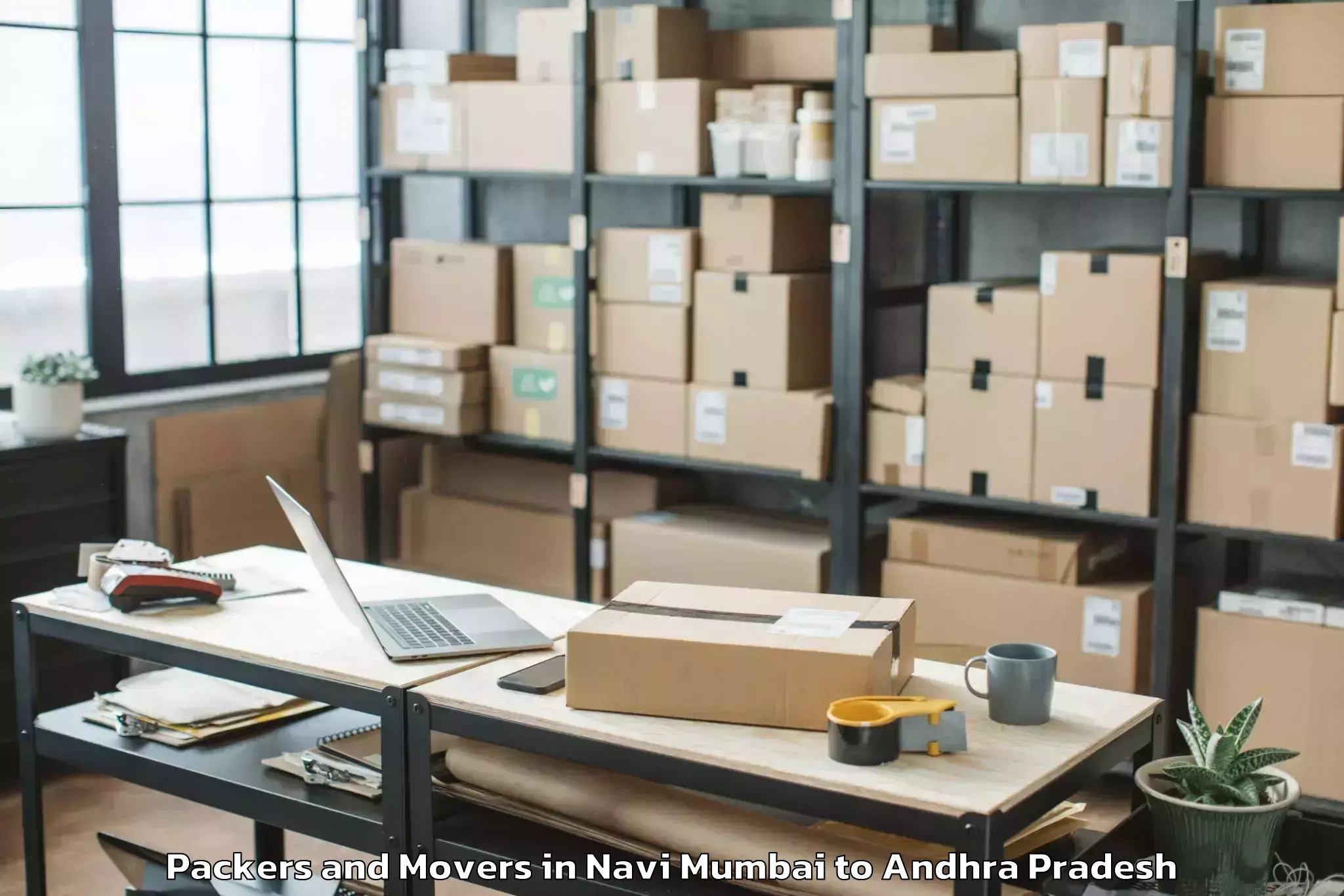 Easy Navi Mumbai to Racherla Packers And Movers Booking